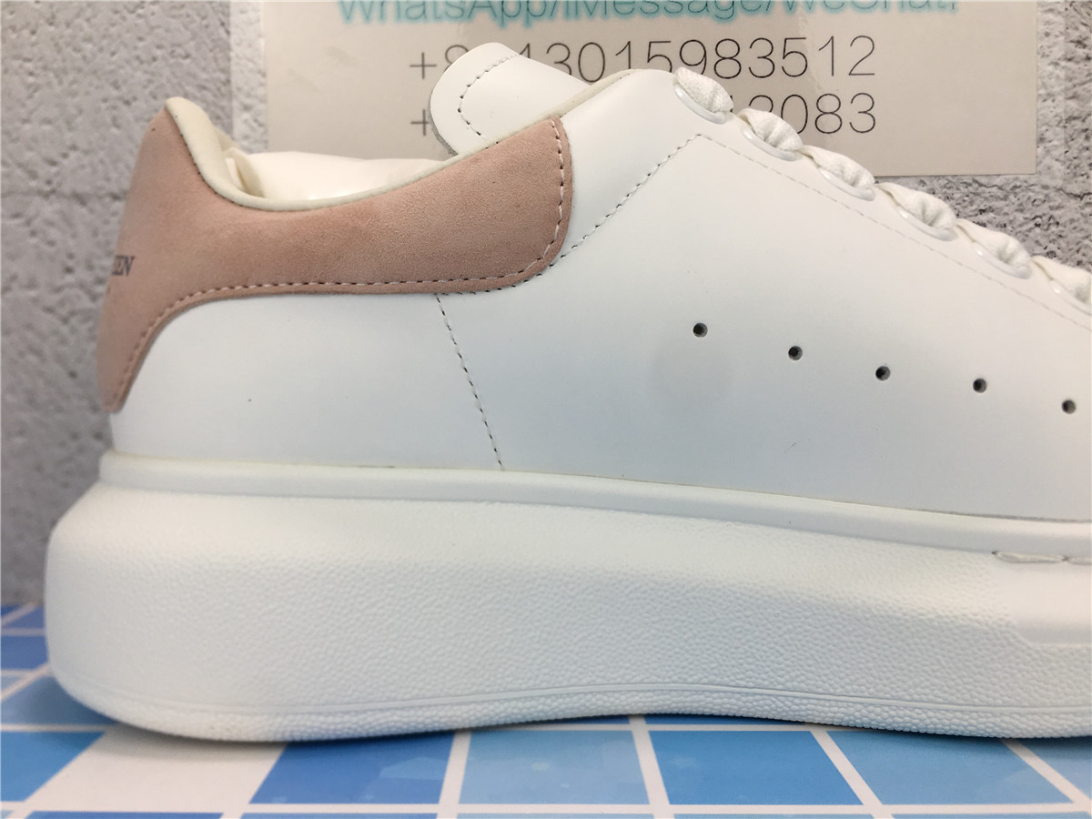 ALEXANDER MCQUEEN White & Pink Oversized Sneakers